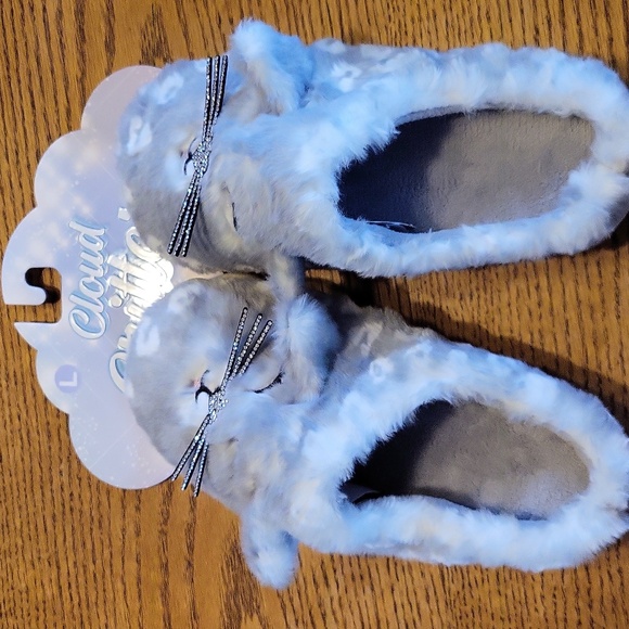 Cloud Critters gray kitty vat slippers - Picture 4 of 4